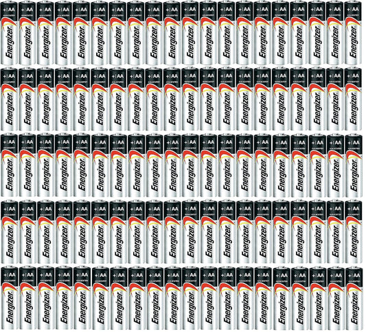 AA Max Alkaline E91 Batteries Made in USA - Expiration 12/2024 or Later - 100 Count